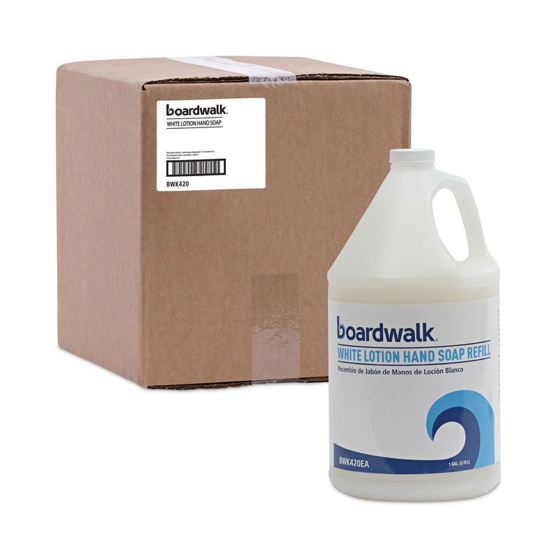 Boardwalk Mild Cleansing Lotion Soap, Cherry Scent, Liquid, 1 gal Bottle, 4/Carton Boardwalk Mild Cleansing Lotion Soap, Cherry Scent, Liquid, 1 gal Bottle, 4/Carton