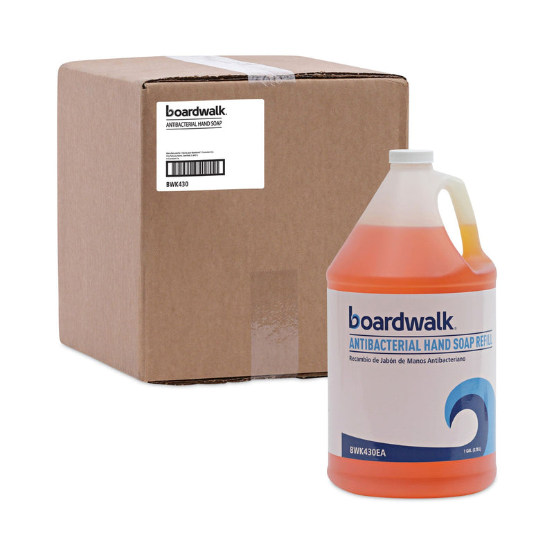 Boardwalk Antibacterial Liquid Soap, Clean Scent, 1 gal Bottle, 4/Carton Boardwalk Antibacterial Liquid Soap, Clean Scent, 1 gal Bottle, 4/Carton
