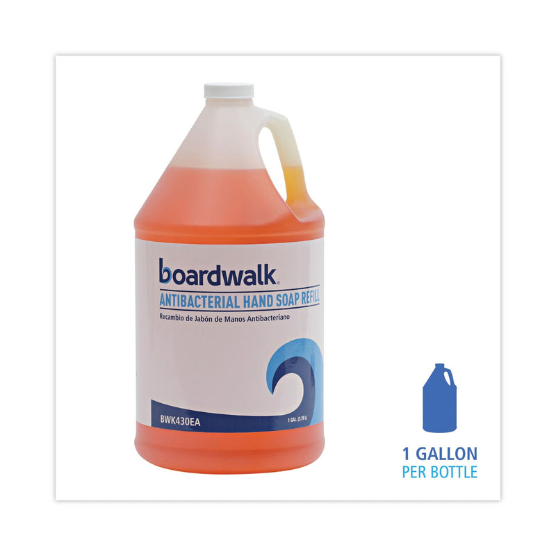 Boardwalk Antibacterial Liquid Soap, Clean Scent, 1 gal Bottle, 4/Carton Boardwalk Antibacterial Liquid Soap, Clean Scent, 1 gal Bottle, 4/Carton
