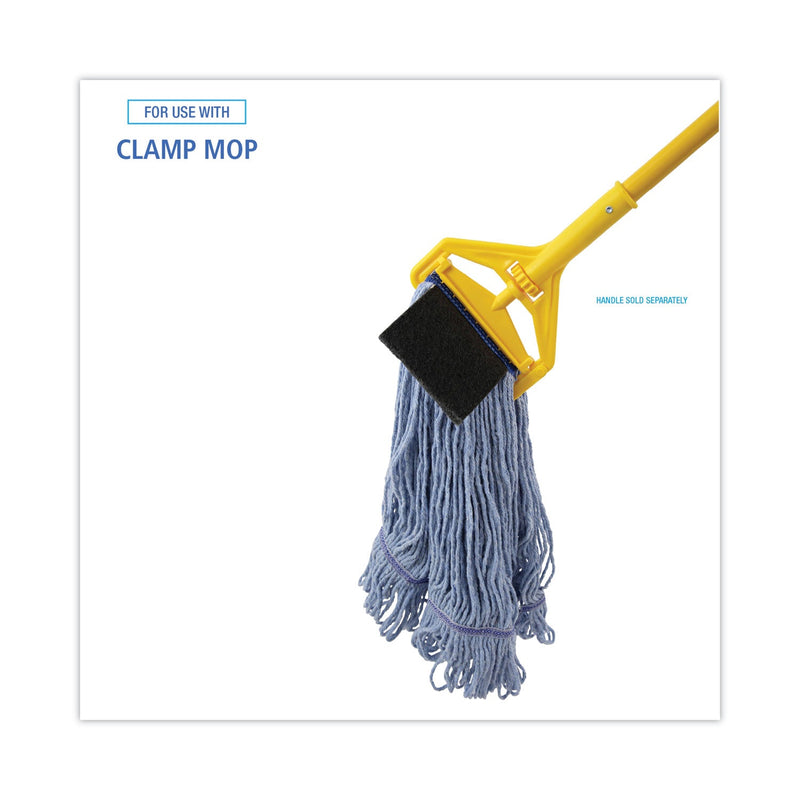 Boardwalk Mop Head, Loop-End, Cotton With Scrub Pad, Medium, 12/Carton Boardwalk Mop Head, Loop-End, Cotton With Scrub Pad, Medium, 12/Carton