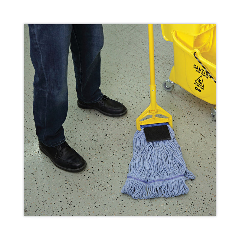 Boardwalk Mop Head, Loop-End, Cotton With Scrub Pad, Medium, 12/Carton Boardwalk Mop Head, Loop-End, Cotton With Scrub Pad, Medium, 12/Carton