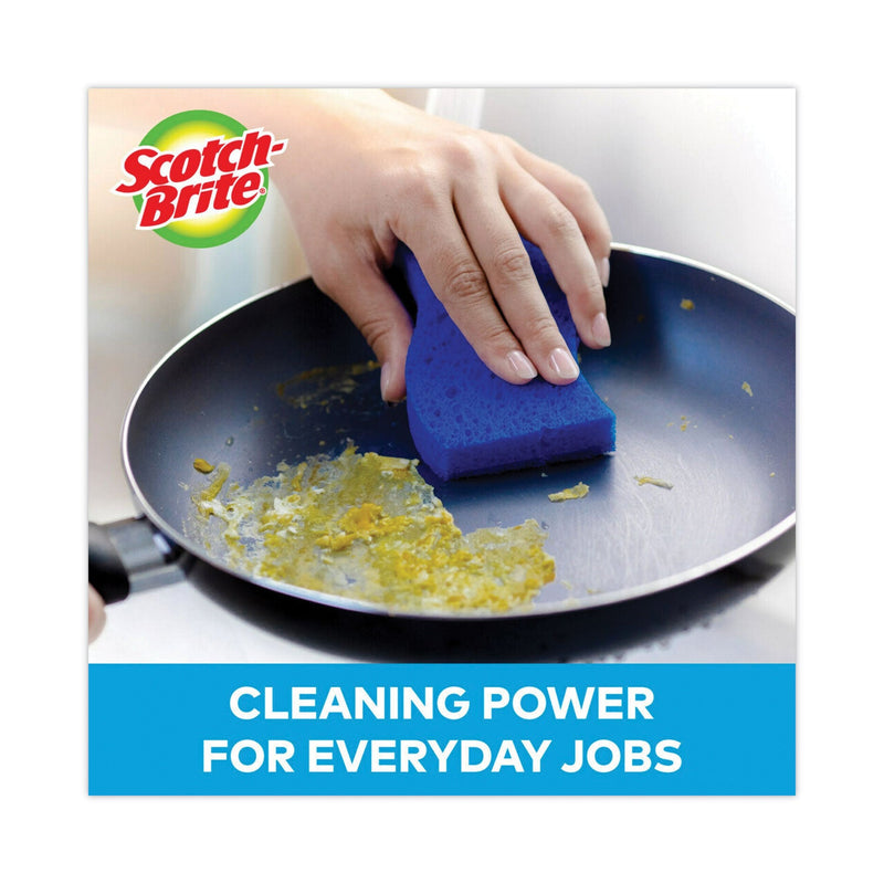Scotch-Brite Non-Scratch Multi-Purpose Scrub Sponge, 4.4 x 2.6, 0.8" Thick, Blue, 3/Pack Scotch-Brite Non-Scratch Multi-Purpose Scrub Sponge, 4.4 x 2.6, 0.8" Thick, Blue, 3/Pack
