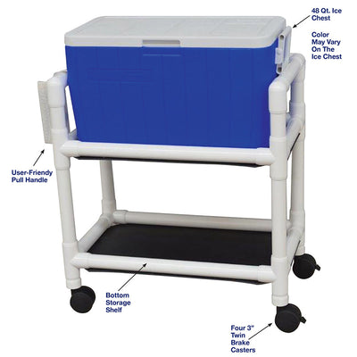 MJM International 805 Hydration / ice cart, 48 qt ice chest MJM International 805 Hydration / ice cart, 48 qt ice chest