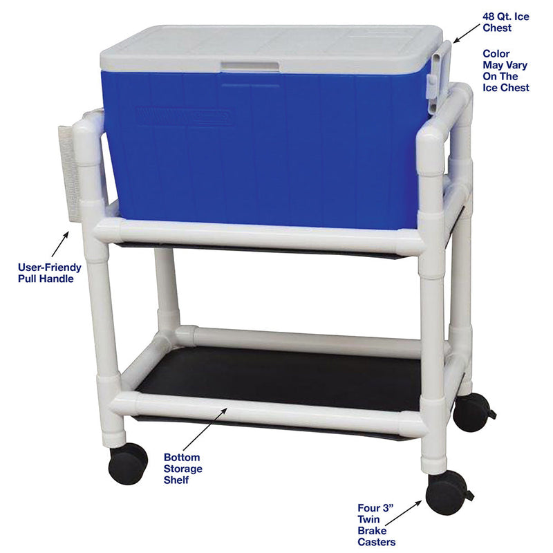 MJM International 805 Hydration / ice cart, 48 qt ice chest MJM International 805 Hydration / ice cart, 48 qt ice chest