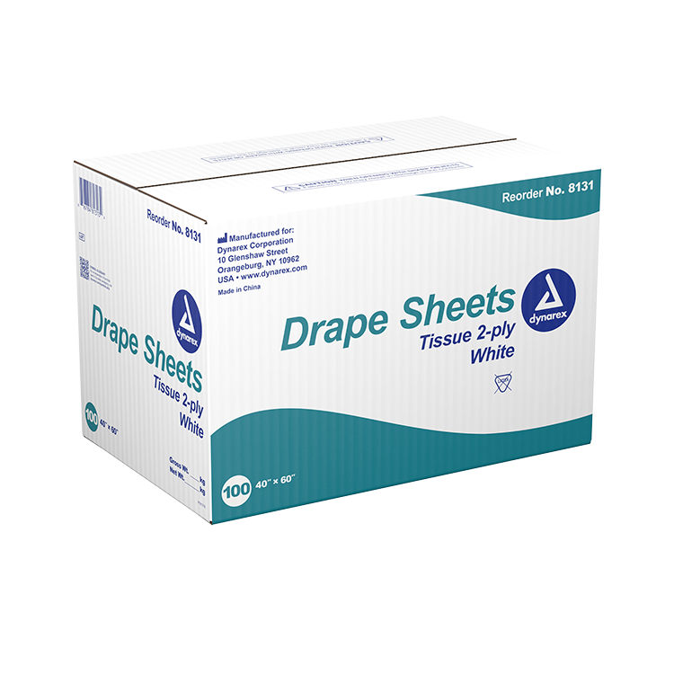 Dynarex Drape Sheets, 40" x 60" (100 Count) Dynarex Drape Sheets, 40" x 60" (100 Count)