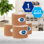 MedPride Kinesiology Tape – Tan 2”x5M Latex-Free Athletic Tape for Pain Relief, Injured Muscle Support, 24/Box, Case of 6 (144 Count) MedPride Kinesiology Tape – Tan 2”x5M Latex-Free Athletic Tape for Pain Relief, Injured Muscle Support, 24/Box, Case of 6 (144 Count)