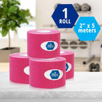 MedPride Kinesiology Tape – Pink 2”x5M Latex-Free Athletic Tape for Pain Relief, Injured Muscle Support, 24/Box, Case of 6 (144 Count) MedPride Kinesiology Tape – Pink 2”x5M Latex-Free Athletic Tape for Pain Relief, Injured Muscle Support, 24/Box, Case of 6 (144 Count)