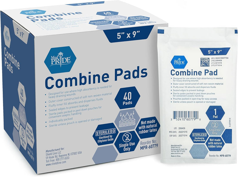 MedPride Sterile Abdominal - ABD Combine Pads | For Heavy Draining Wounds MedPride Sterile Abdominal - ABD Combine Pads | For Heavy Draining Wounds