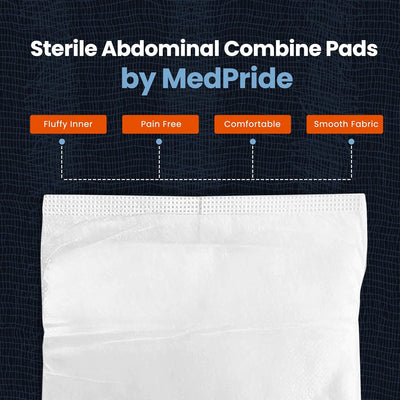 MedPride Sterile Abdominal - ABD Combine Pads | For Heavy Draining Wounds MedPride Sterile Abdominal - ABD Combine Pads | For Heavy Draining Wounds