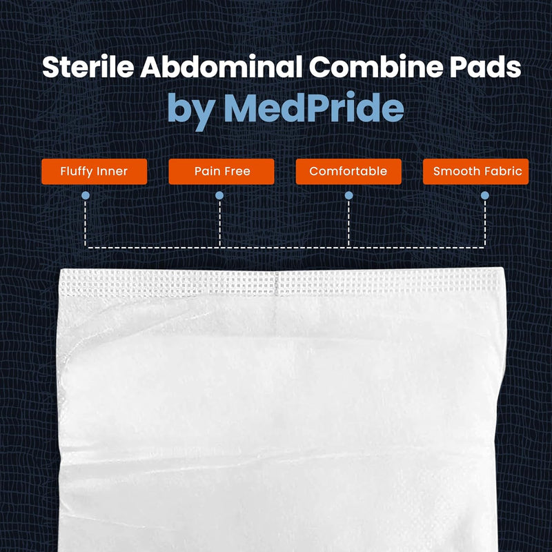 MedPride Sterile Abdominal - ABD Combine Pads | For Heavy Draining Wounds MedPride Sterile Abdominal - ABD Combine Pads | For Heavy Draining Wounds