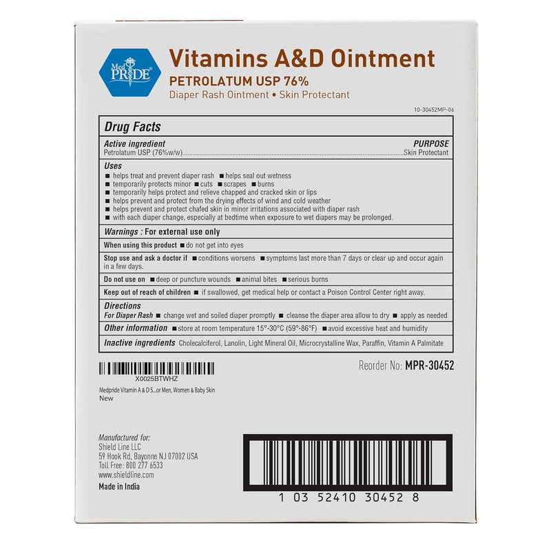 MedPride Vitamins A & D Ointment - 5g Packets - 144 packets/box, Case of 6 (864Count) MedPride Vitamins A & D Ointment - 5g Packets - 144 packets/box, Case of 6 (864Count)