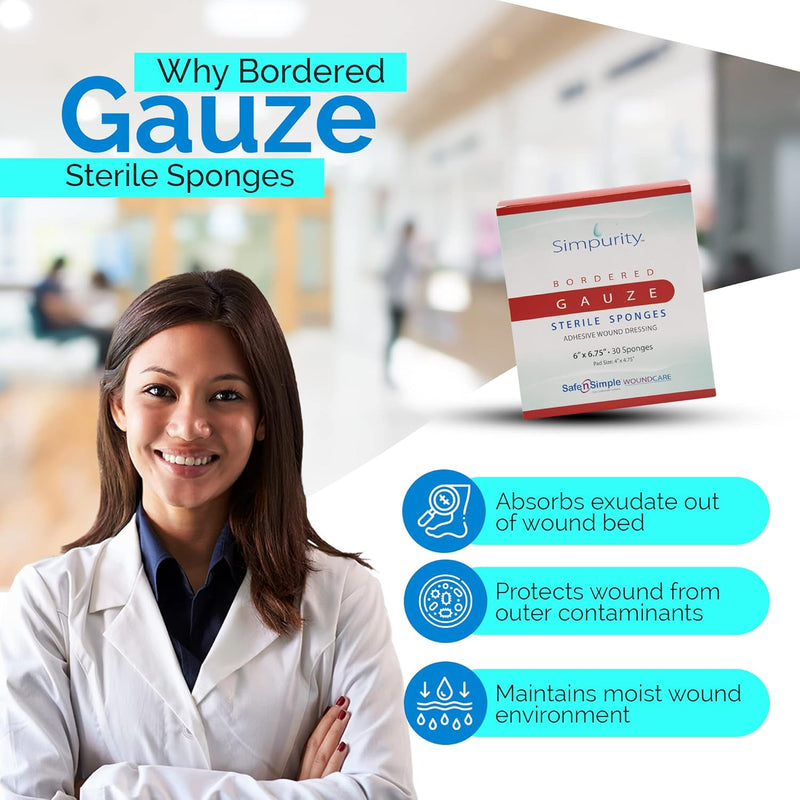 Safe N Simple Simpurity Bordered Woven Gauze (480 Count) Safe N Simple Simpurity Bordered Woven Gauze (480 Count)