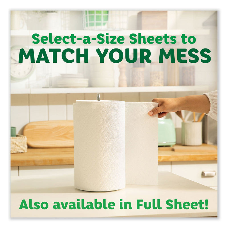 Bounty Select-a-Size Kitchen Roll Paper Towels, 2-Ply, 5.9 x 11, White, 74 Sheets/Single Plus Roll, 8 Rolls/Carton Bounty Select-a-Size Kitchen Roll Paper Towels, 2-Ply, 5.9 x 11, White, 74 Sheets/Single Plus Roll, 8 Rolls/Carton