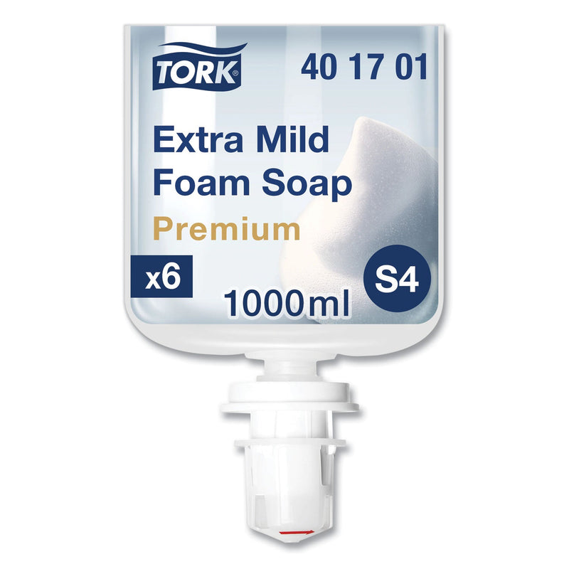 Tork Premium Extra Mild Foam Soap, Sensitive Skin, Unscented, 1 L, 6/Carton Tork Premium Extra Mild Foam Soap, Sensitive Skin, Unscented, 1 L, 6/Carton