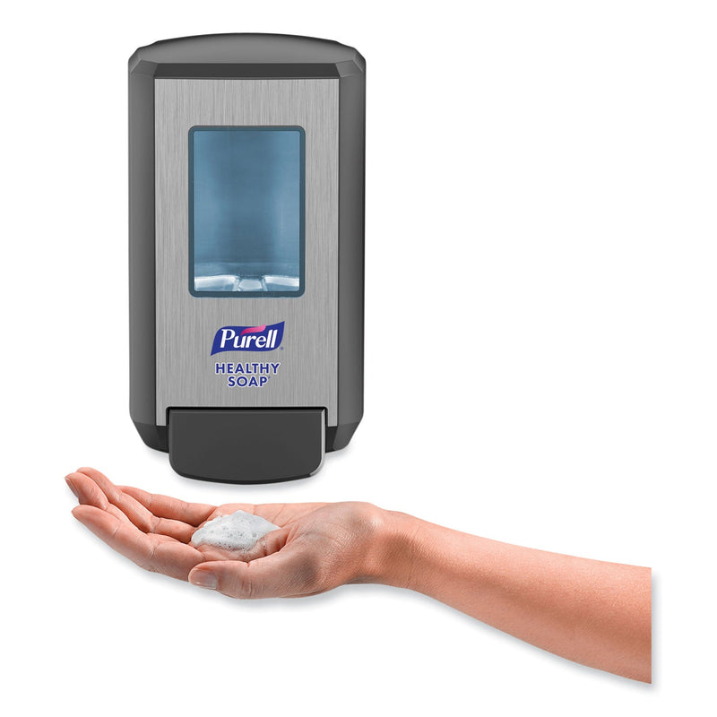PURELL CS4 Soap Push-Style Dispenser, 1,250 mL, 4.88 x 8.8 x 11.38, Graphite PURELL CS4 Soap Push-Style Dispenser, 1,250 mL, 4.88 x 8.8 x 11.38, Graphite