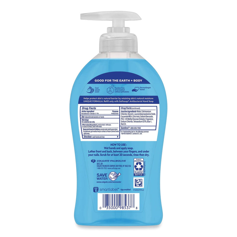Softsoap Antibacterial Hand Soap, Cool Splash, 11.25 oz Pump Bottle Softsoap Antibacterial Hand Soap, Cool Splash, 11.25 oz Pump Bottle