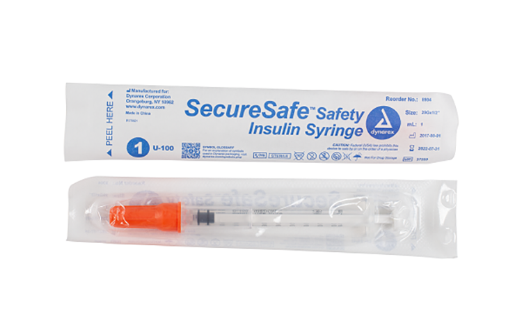 Dynarex SecureSafe Safety Insulin Syringes (500 Count) Dynarex SecureSafe Safety Insulin Syringes (500 Count)