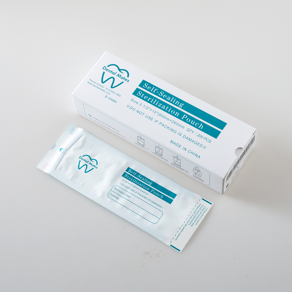 Self-Sealing Autoclave Sterilization Pouches 200pcs per box, 10 boxes/case for most sizes; 5 boxes/case 7 1/2x14" & 10 1/2x20" Self-Sealing Autoclave Sterilization Pouches 200pcs per box, 10 boxes/case for most sizes; 5 boxes/case 7 1/2x14" & 10 1/2x20"