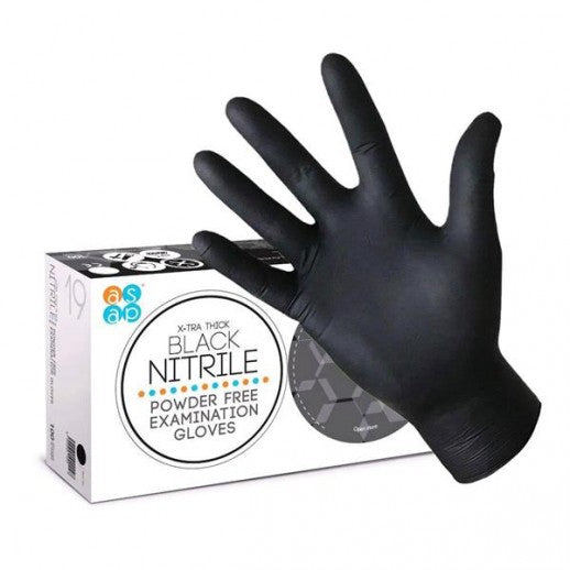 ASAP Black Nitrile Gloves - Exam Grade, Powder Free (5 Mil), 1,000 Gloves - BOGO 20% OFF ASAP Black Nitrile Gloves - Exam Grade, Powder Free (5 Mil), 1,000 Gloves - BOGO 20% OFF