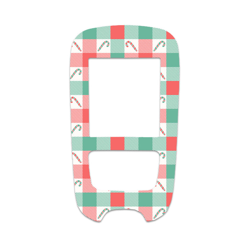Peppermint Plaid Accu-Chek Guide Glucometer Sticker - Pump Peelz Peppermint Plaid Accu-Chek Guide Glucometer Sticker - Pump Peelz