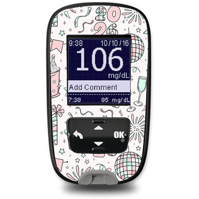 Cheers to '26 Accu-Chek Guide Glucometer Sticker - Pump Peelz Cheers to '26 Accu-Chek Guide Glucometer Sticker - Pump Peelz