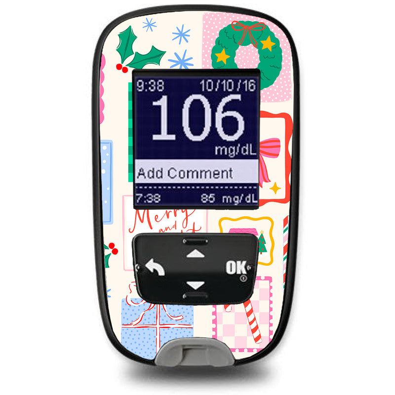 Holiday Greetings Accu-Chek Guide Glucometer Sticker - Pump Peelz Holiday Greetings Accu-Chek Guide Glucometer Sticker - Pump Peelz