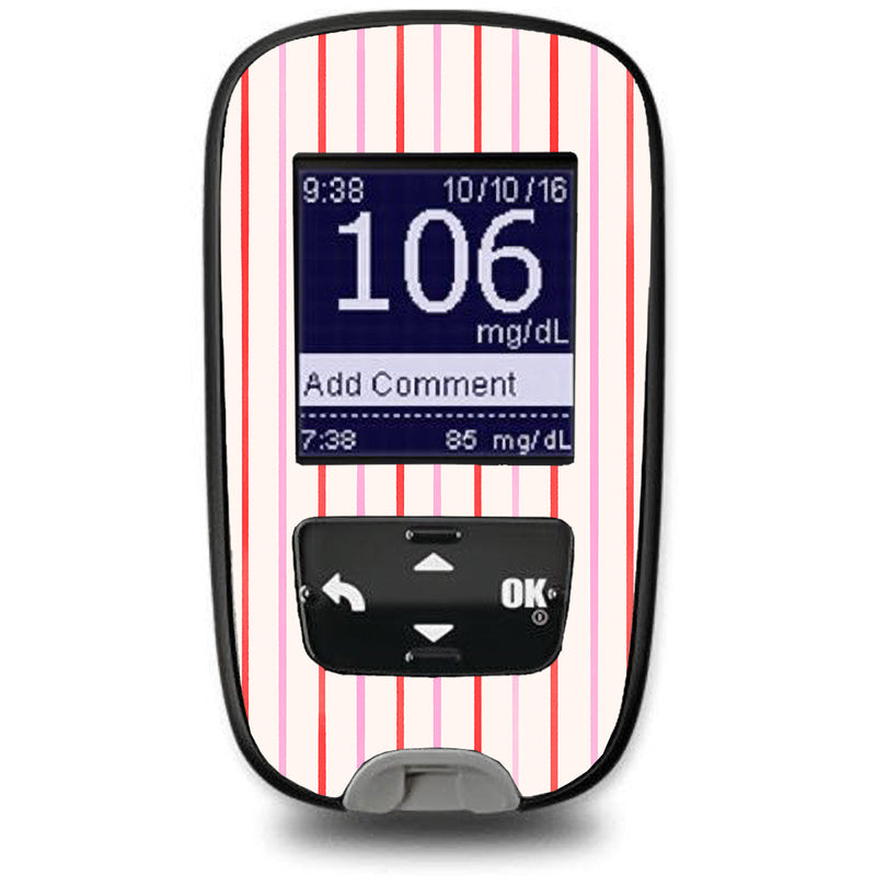 Peppermint Stripes Accu-Chek Guide Glucometer Sticker - Pump Peelz Peppermint Stripes Accu-Chek Guide Glucometer Sticker - Pump Peelz