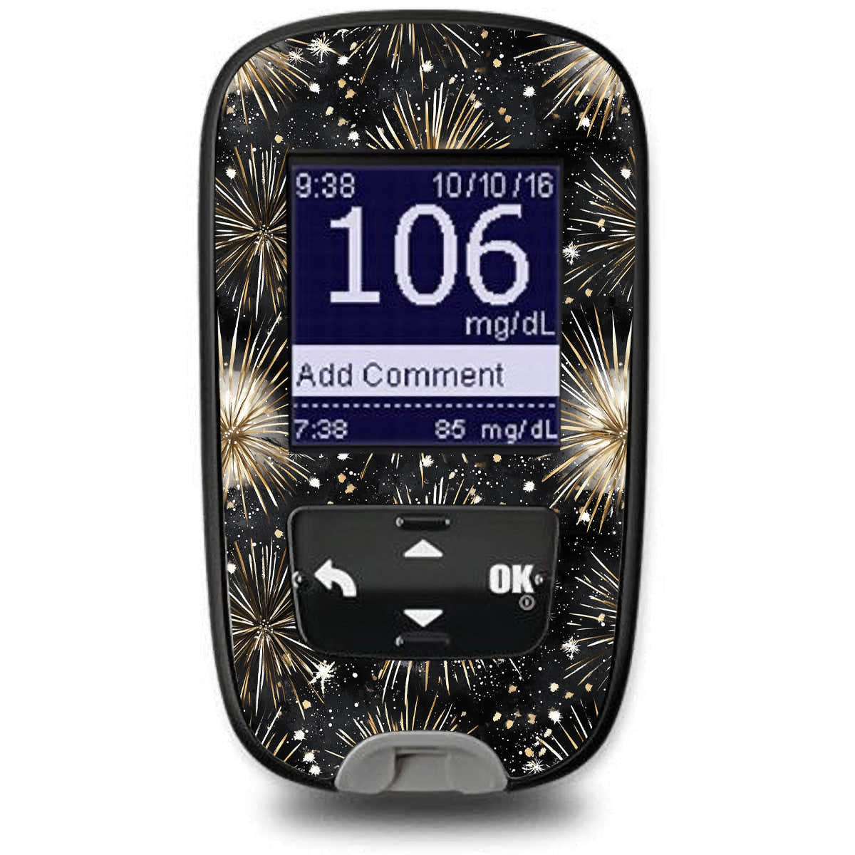 Fireworks Sticker for the Accu-Chek Guide Glucometer Fireworks Sticker for the Accu-Chek Guide Glucometer
