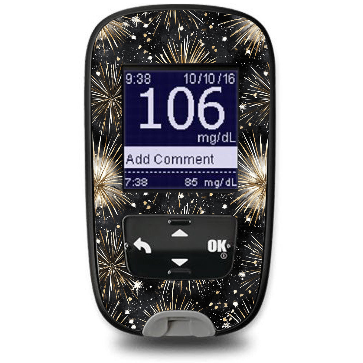 Fireworks Sticker for the Accu-Chek Guide Glucometer Fireworks Sticker for the Accu-Chek Guide Glucometer