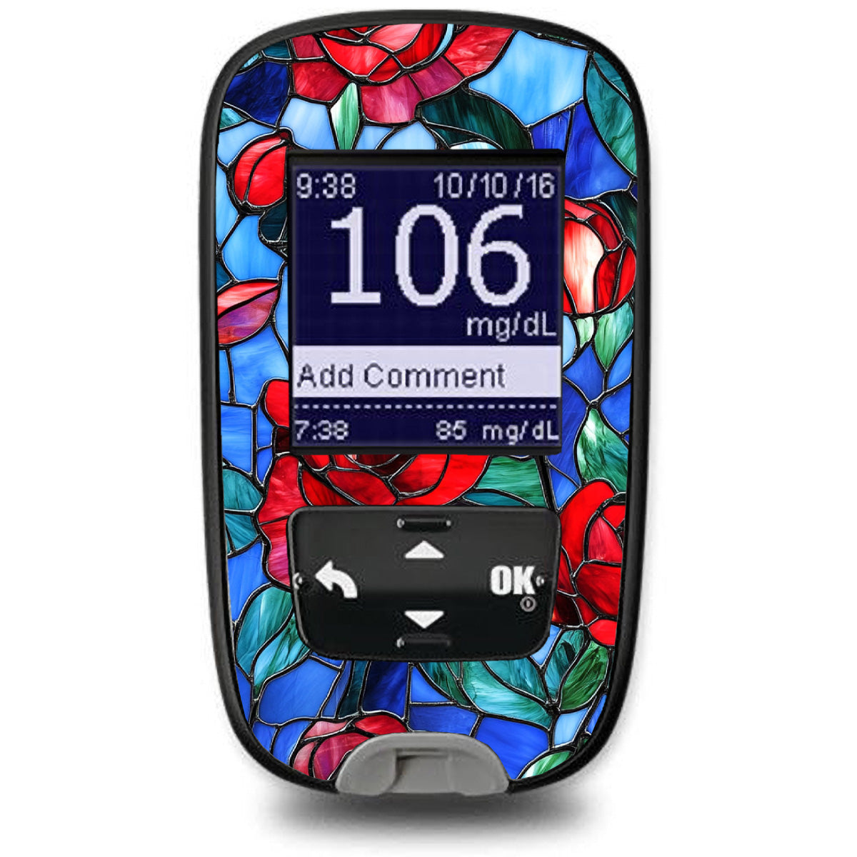 Crimson Blooms Sticker for the Accu-Chek Guide Glucometer Crimson Blooms Sticker for the Accu-Chek Guide Glucometer