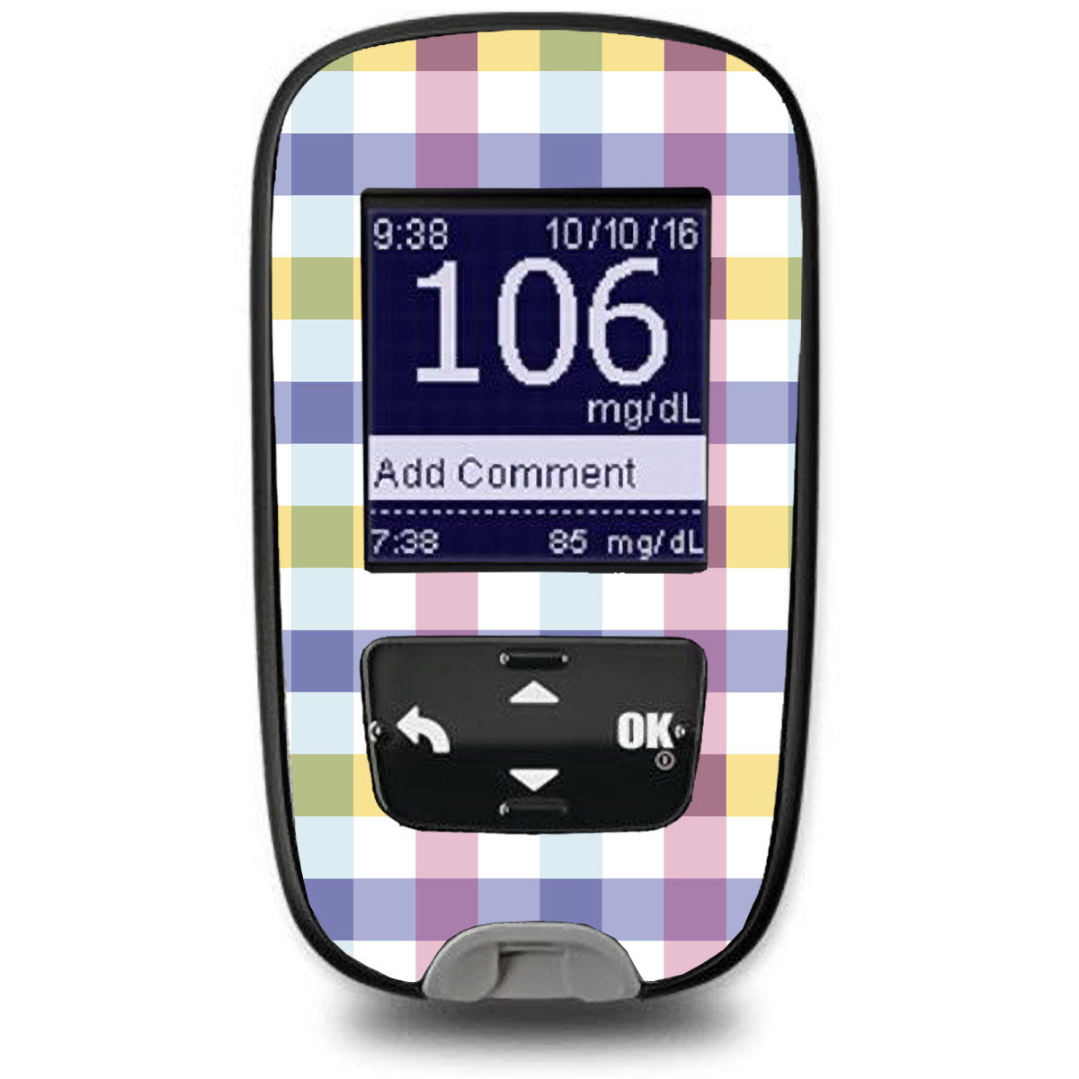 Spring Plaid Sticker for the Accu-Chek Guide Glucometer Spring Plaid Sticker for the Accu-Chek Guide Glucometer