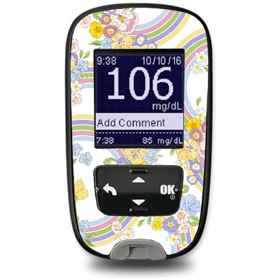 Rainbow Blooms Sticker for the Accu-Chek Guide Glucometer Rainbow Blooms Sticker for the Accu-Chek Guide Glucometer