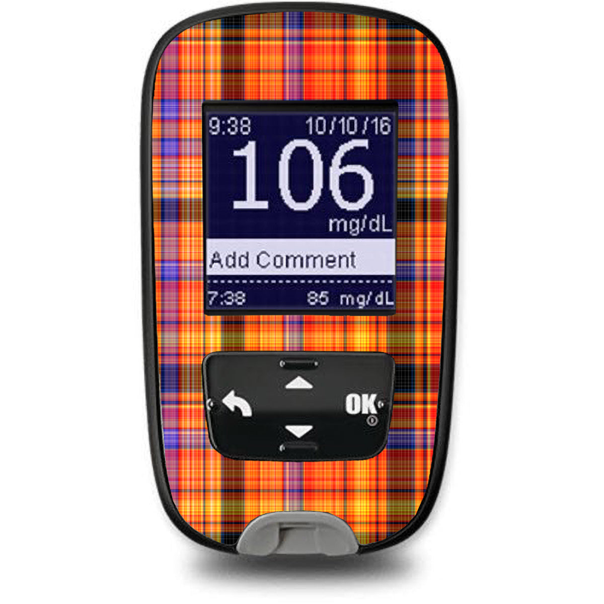 Pumpkin Plaid Accu-Chek Guide Glucometer Sticker - Pump Peelz Pumpkin Plaid Accu-Chek Guide Glucometer Sticker - Pump Peelz