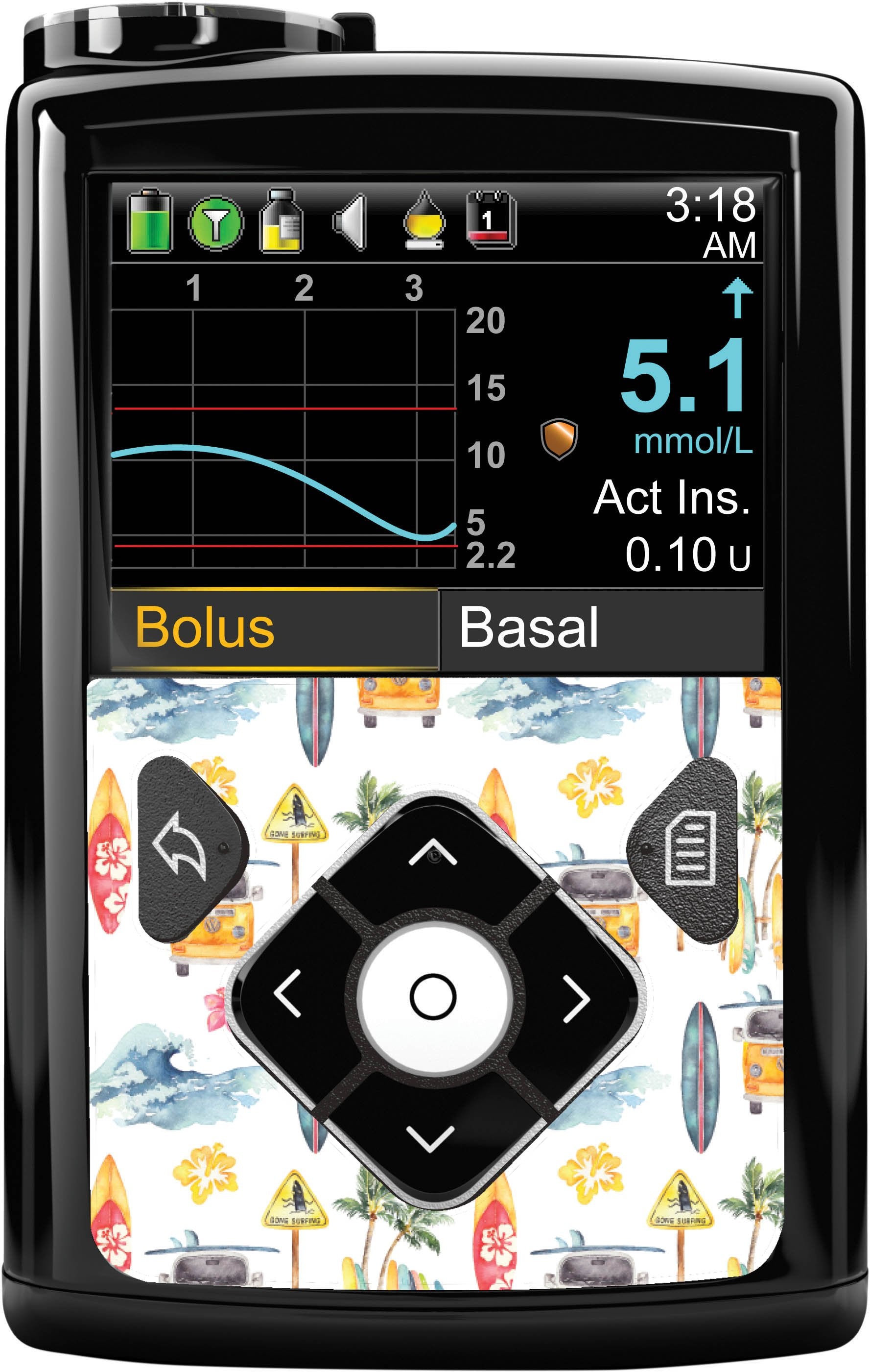 Aloha Surf Sticker for Medtronic MiniMed 770G & 780G Aloha Surf Sticker for Medtronic MiniMed 770G & 780G