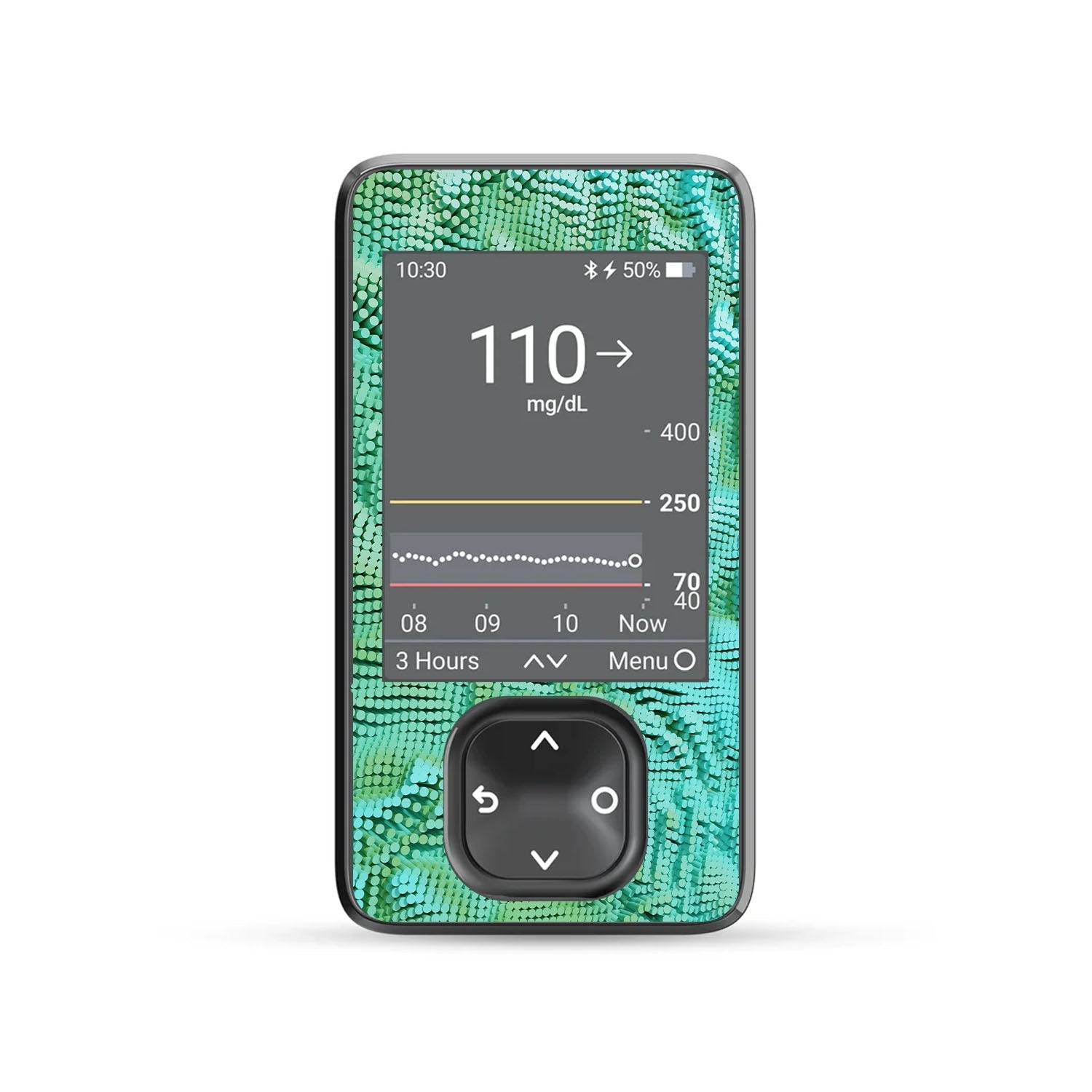 Aqua Ripple DEXCOM G7 and Stelo and G6 Touchscreen Receiver Sticker Aqua Ripple DEXCOM G7 and Stelo and G6 Touchscreen Receiver Sticker
