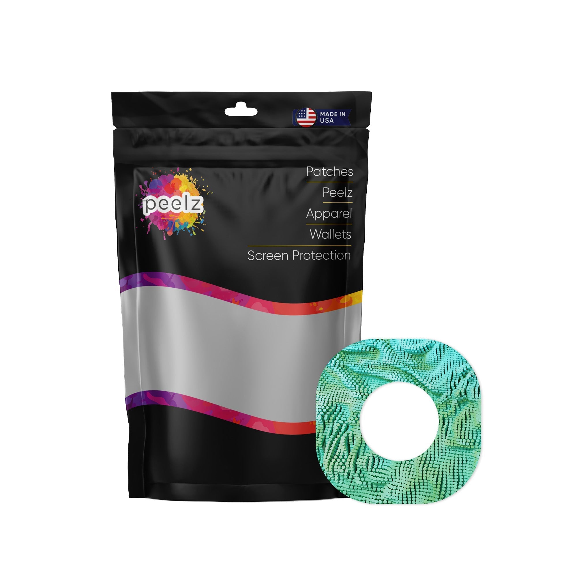 Aqua Ripple Dexcom G7 and Stelo Patch Tape - Pump Peelz Aqua Ripple Dexcom G7 and Stelo Patch Tape - Pump Peelz