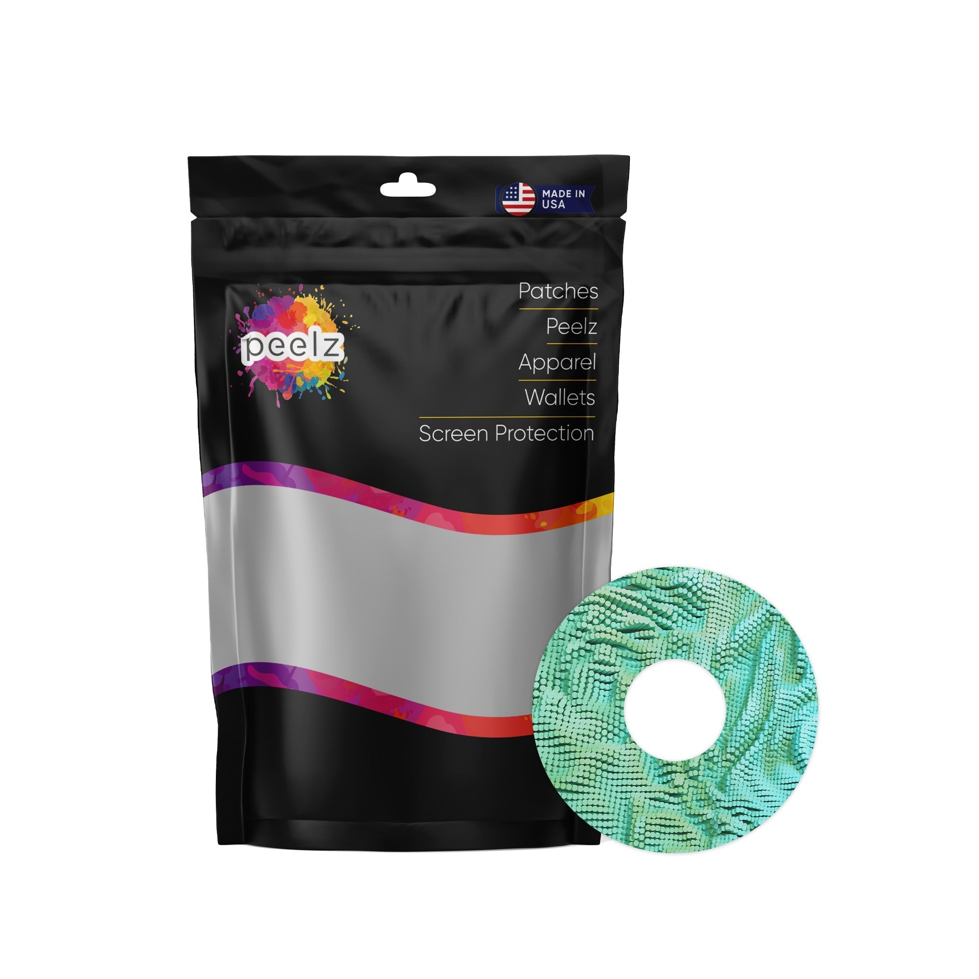 Aqua Ripple Patch Tape Designed for the FreeStyle Libre 3 Plus & Lingo Aqua Ripple Patch Tape Designed for the FreeStyle Libre 3 Plus & Lingo