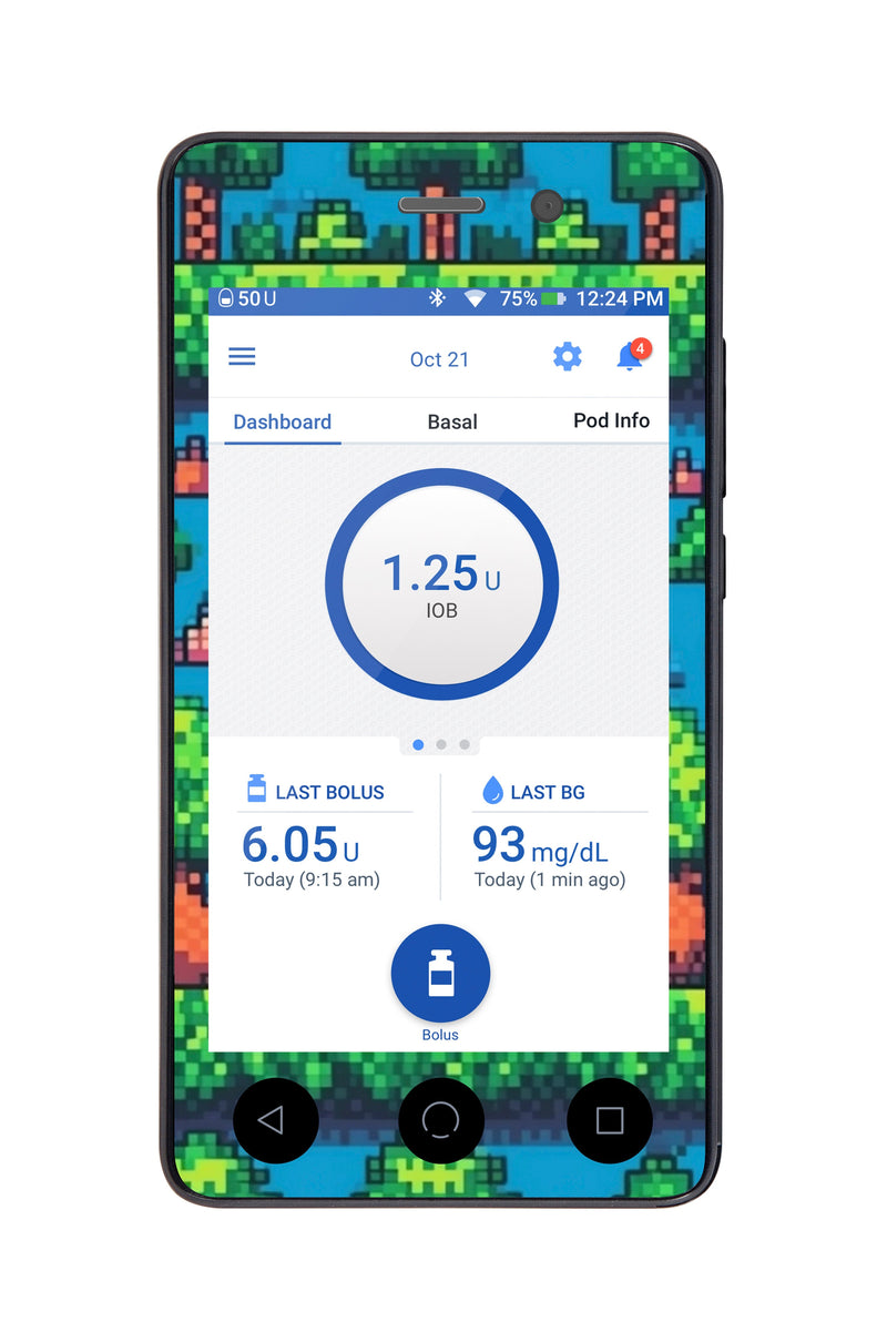 Arcade Sticker for Omnipod DASH® PDM – Pump Peelz Arcade Sticker for Omnipod DASH® PDM – Pump Peelz
