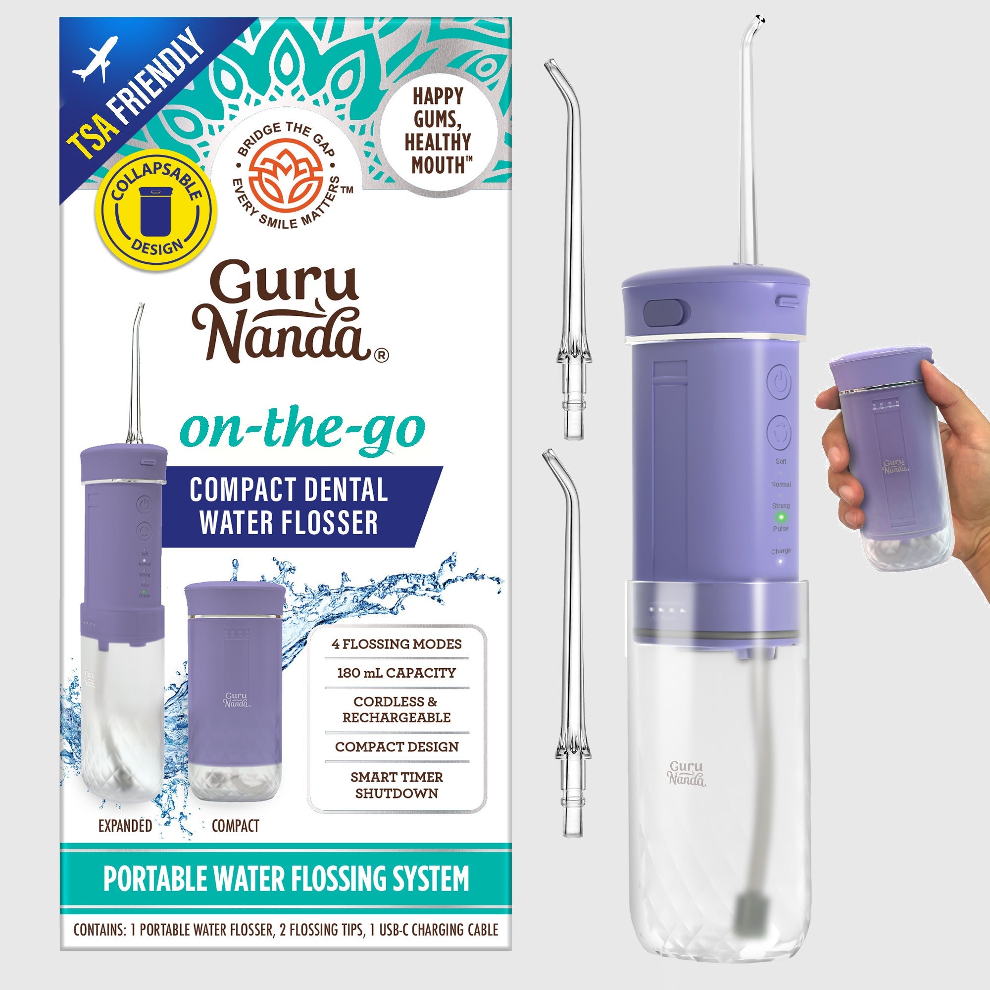 Compact Dental Water Flosser (180 ml) Compact Dental Water Flosser (180 ml)