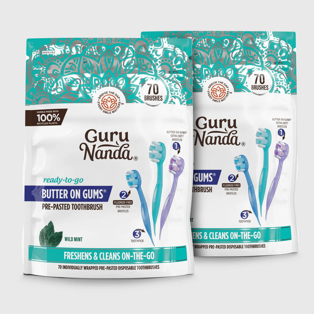 Ready-to-Go Butter on Gums Pre-Pasted Toothbrushes Ready-to-Go Butter on Gums Pre-Pasted Toothbrushes