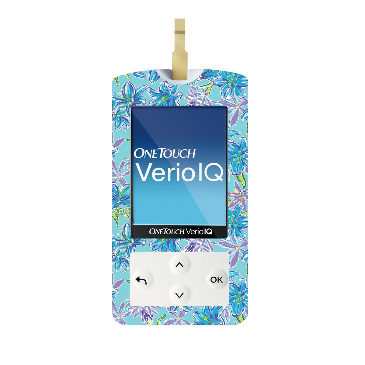 Azul Flowers for OneTouch Verio IQ Glucometer Azul Flowers for OneTouch Verio IQ Glucometer