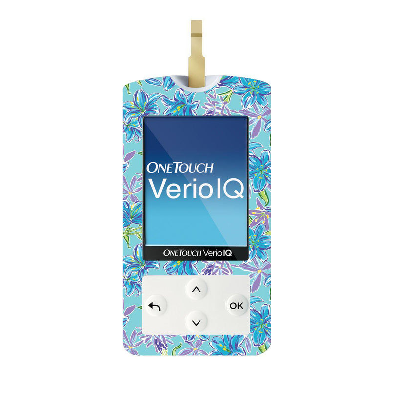 Azul Flowers for OneTouch Verio IQ Glucometer Azul Flowers for OneTouch Verio IQ Glucometer