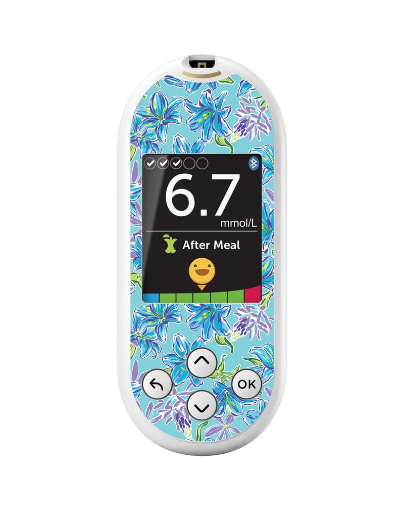 Azul Flowers for OneTouch Verio Reflect Glucometer Azul Flowers for OneTouch Verio Reflect Glucometer