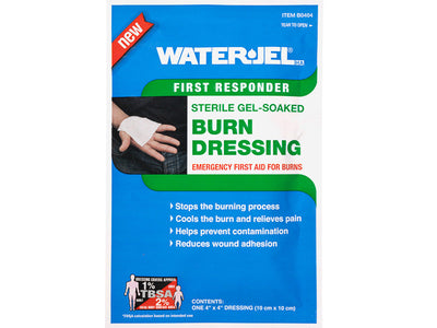 Water Jel First Responder Sterile Burn Dressing - 4" x 4" (60 Dressing - 4 Cartons/15 Each) Water Jel First Responder Sterile Burn Dressing - 4" x 4" (60 Dressing - 4 Cartons/15 Each)