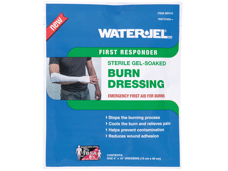 Water Jel First Responder Sterile Burn Dressing - 4” x 16” (28 Dressings - 4 Cartons/7 Each) Water Jel First Responder Sterile Burn Dressing - 4” x 16” (28 Dressings - 4 Cartons/7 Each)