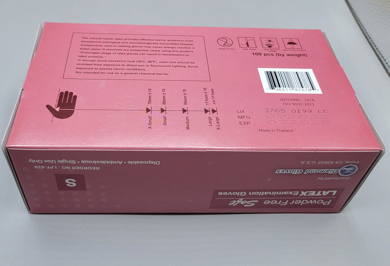 Diamond Advance IP62 Latex Exam Gloves 5.6mil Polymer Coated Powder Free 10 boxes per case Diamond Advance IP62 Latex Exam Gloves 5.6mil Polymer Coated Powder Free 10 boxes per case