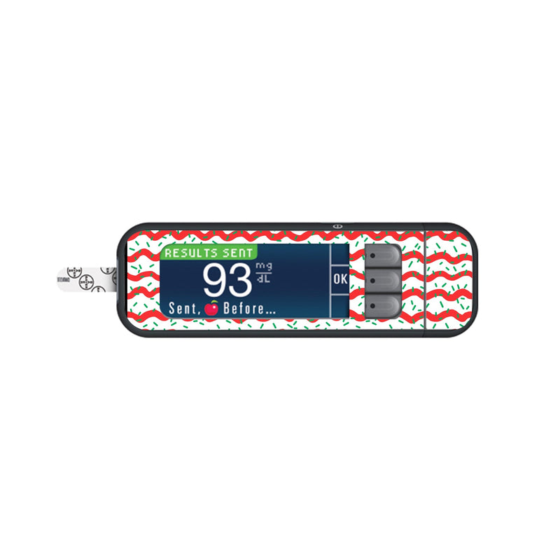 Christmas Icing Bayer Contour Next Glucometer Sticker - Pump Peelz Christmas Icing Bayer Contour Next Glucometer Sticker - Pump Peelz