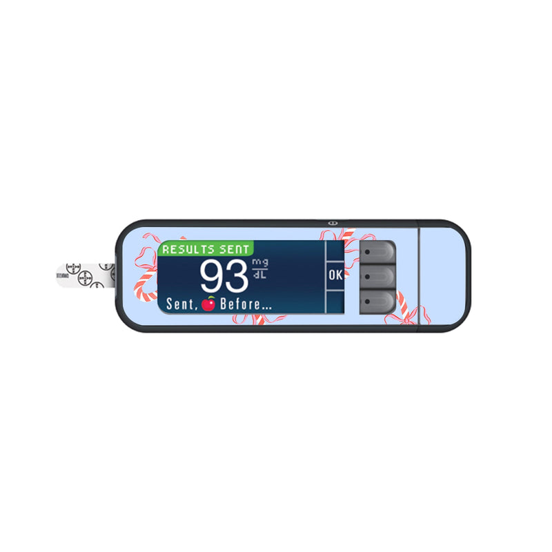 Candy Cane Lane Bayer Contour Next Glucometer Sticker - Pump Peelz Candy Cane Lane Bayer Contour Next Glucometer Sticker - Pump Peelz