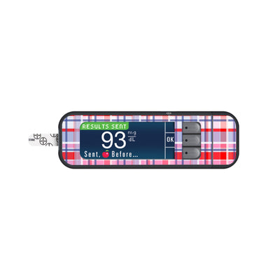 Party Plaid Bayer Contour Next Glucometer Sticker - Pump Peelz Party Plaid Bayer Contour Next Glucometer Sticker - Pump Peelz