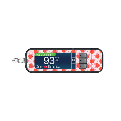Strawberry Kisses Bayer Contour Next Glucometer Sticker - Pump Peelz Strawberry Kisses Bayer Contour Next Glucometer Sticker - Pump Peelz